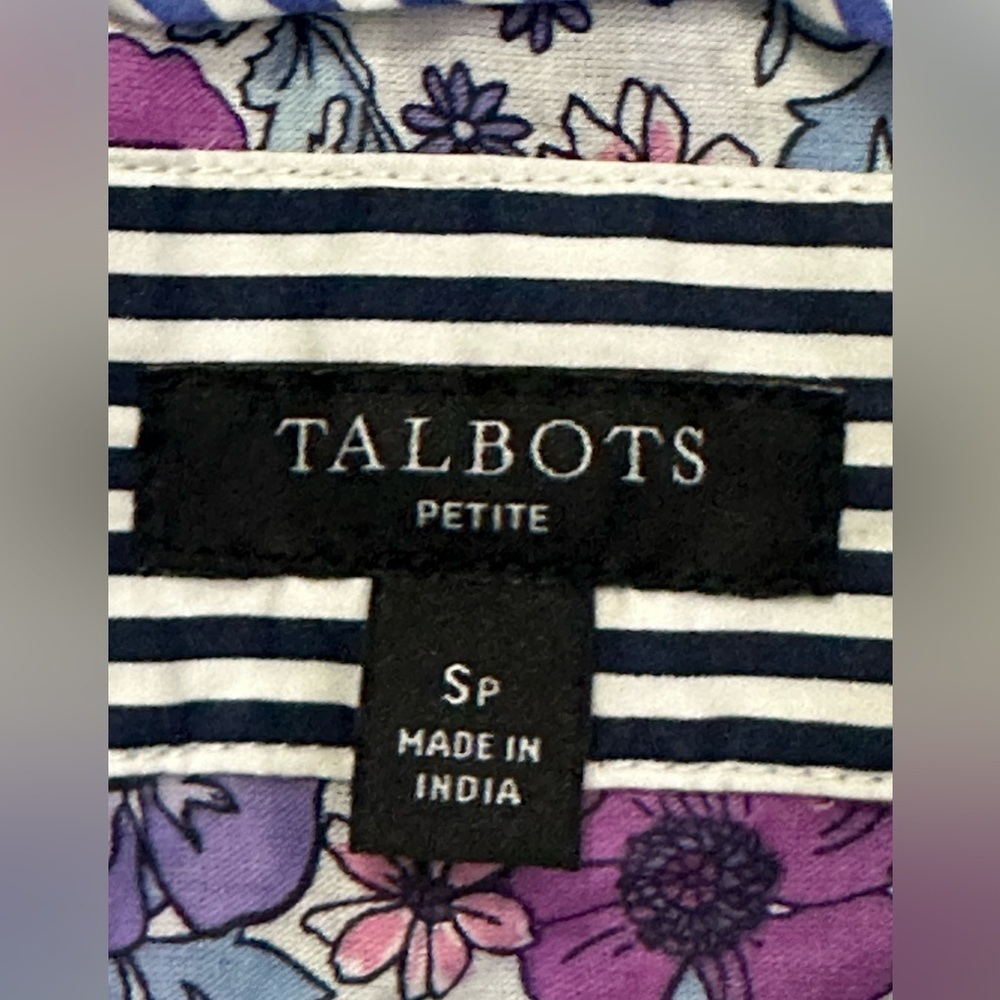 Talbots Purple and Blue Button Down Shirt 💎 - Picture 9 of 13